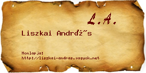 Liszkai András névjegykártya